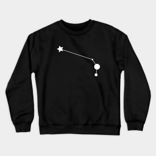 Aries Zodiac Constellation in White Crewneck Sweatshirt